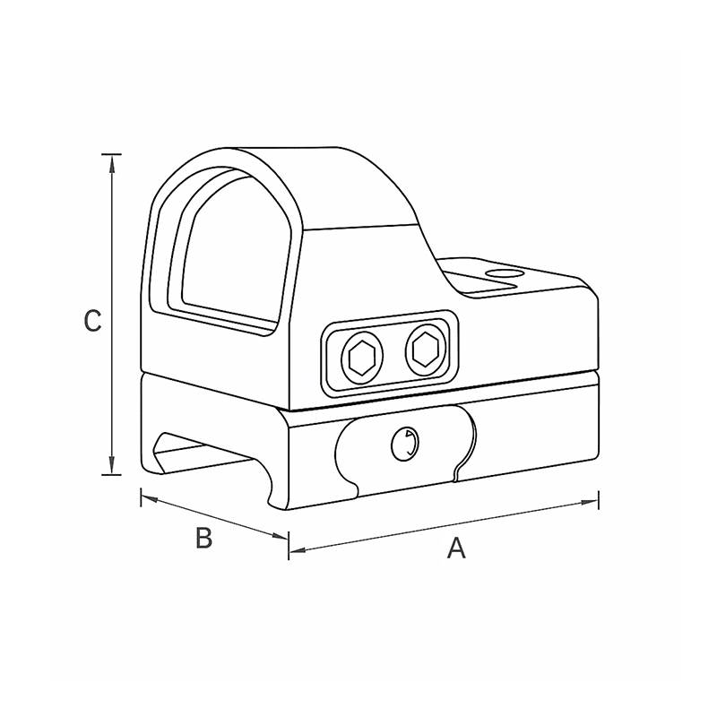 Rödpunktssikte AHG Anschütz Reflex Pro Wide 28x20