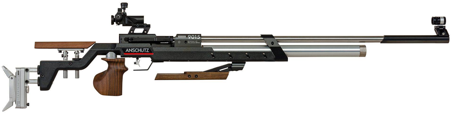 Luftgevär Anschütz 9015 Svart/Valnöt L grip höger