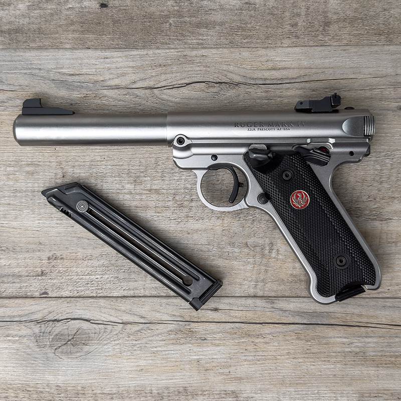 Begagnad Pistol Ruger MKIV Target rostfri .22 LR