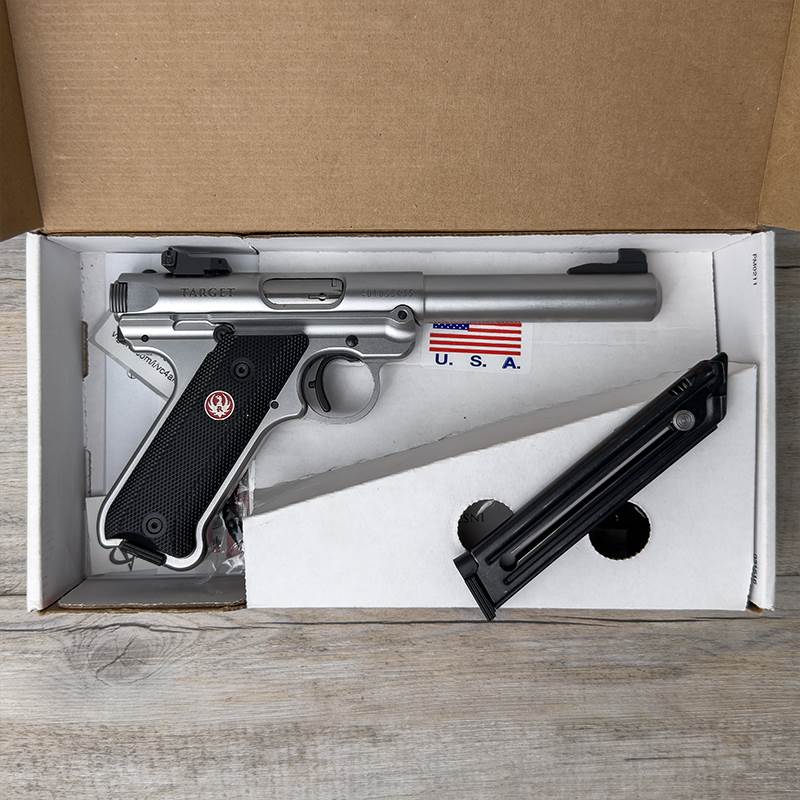 Begagnad Pistol Ruger MKIV Target rostfri .22 LR
