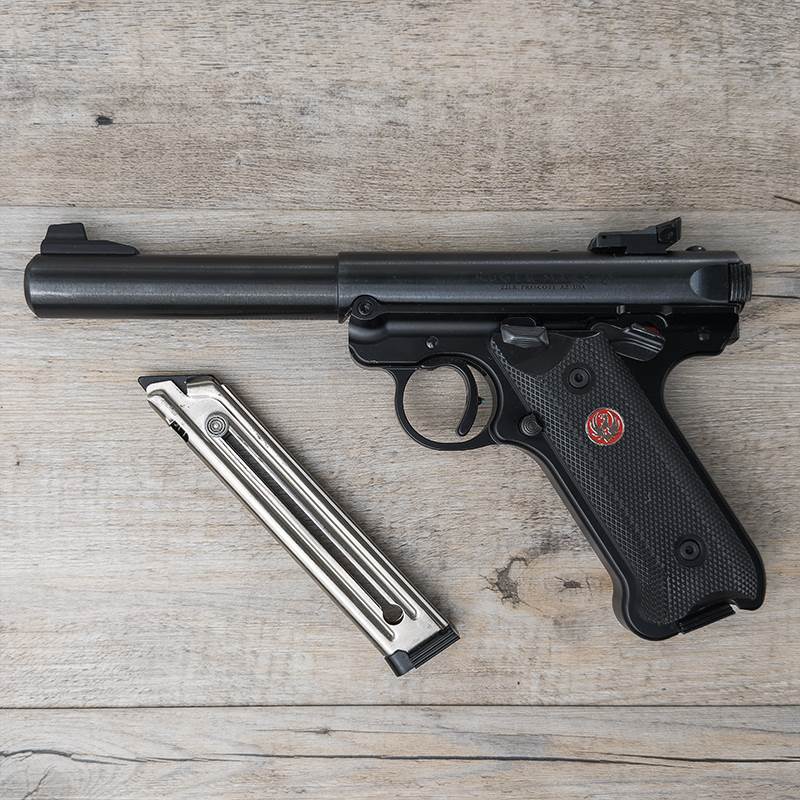 Begagnad Pistol Ruger MKIV Target .22 LR Blånerad