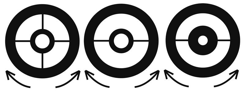 Korntunnel Duo-Vario WALTHER M22 3.8-5.8in / 7.6-10.2out, svart