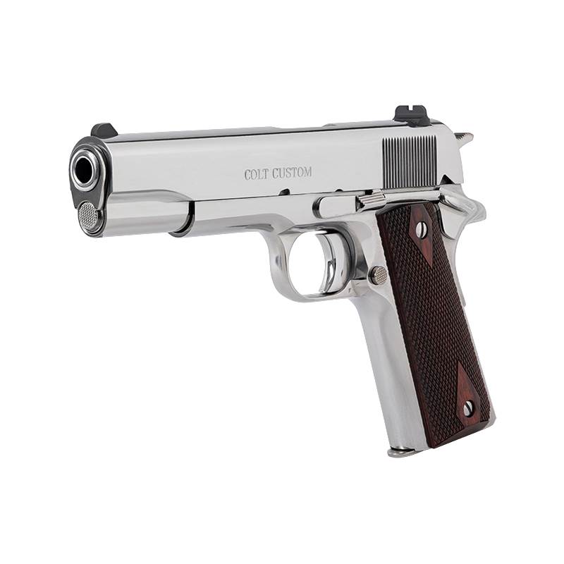 Pistol Colt Government Model 1911, .38 Super, 5" Bright Stainless