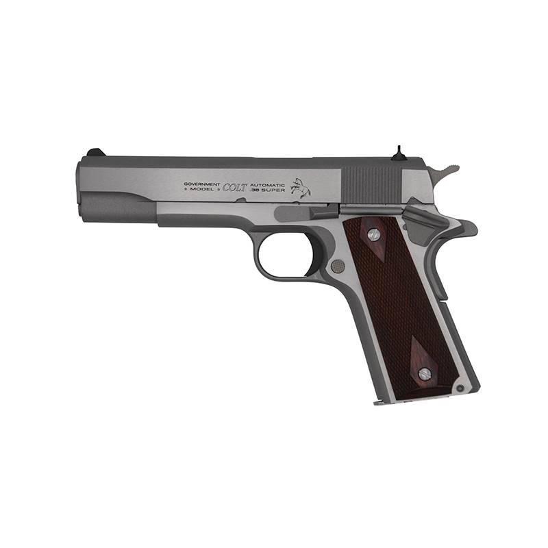 Pistol Colt Government Model 1911, .38 Super, 5" Rostfri