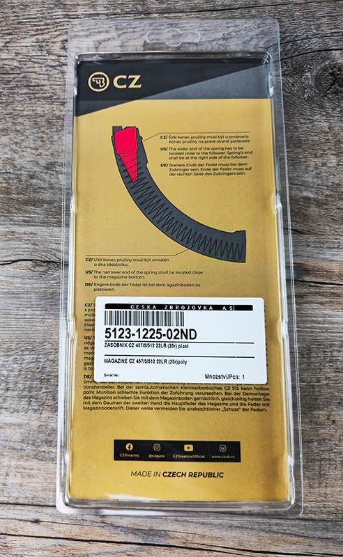 Magasin CZ 457/5/512 22LR (25r) polymer back