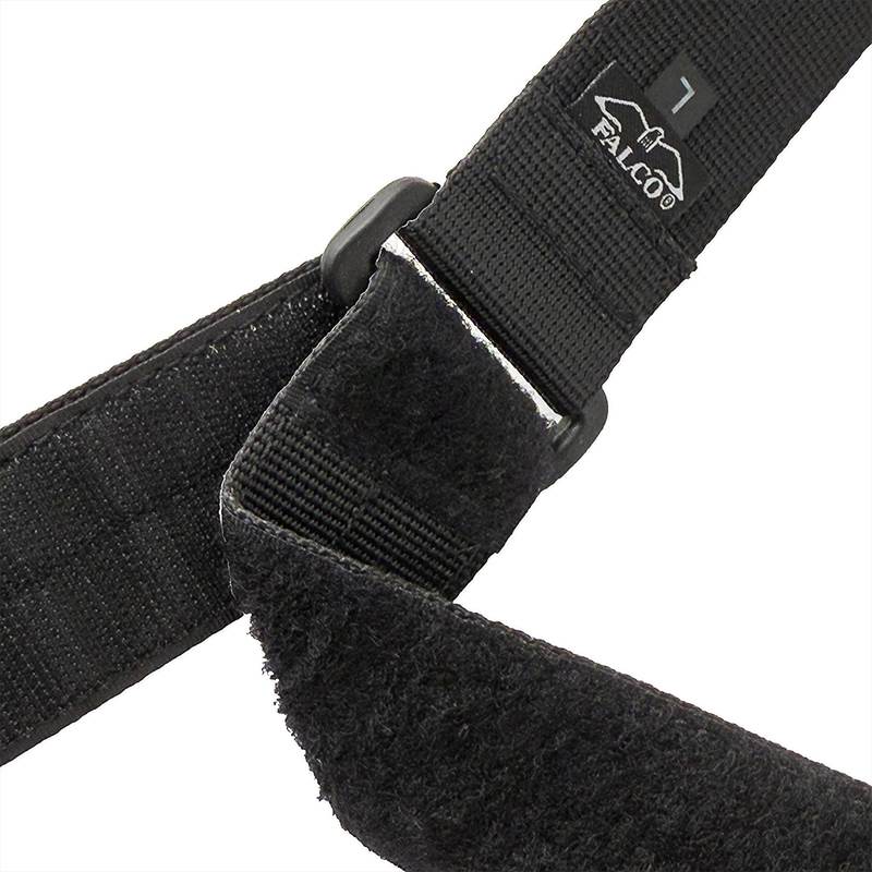 Innerbälte Falco, svart, mjukt med kardborre, Large inner