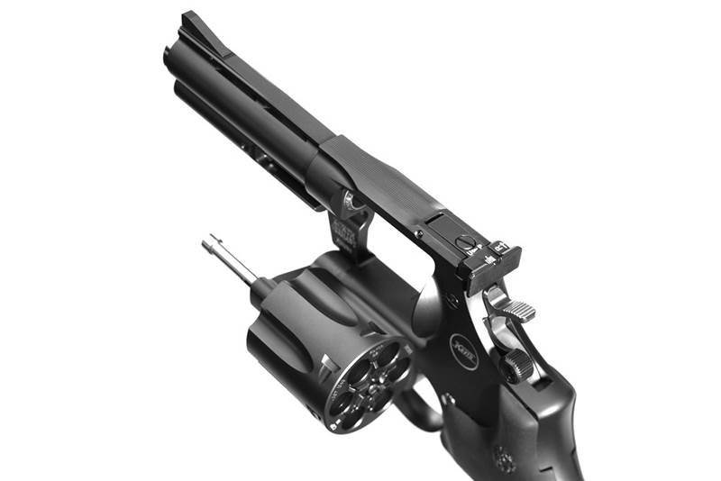 "Revolver Korth National Standard, 4"" .357 Magnum, trumma uppifrån"