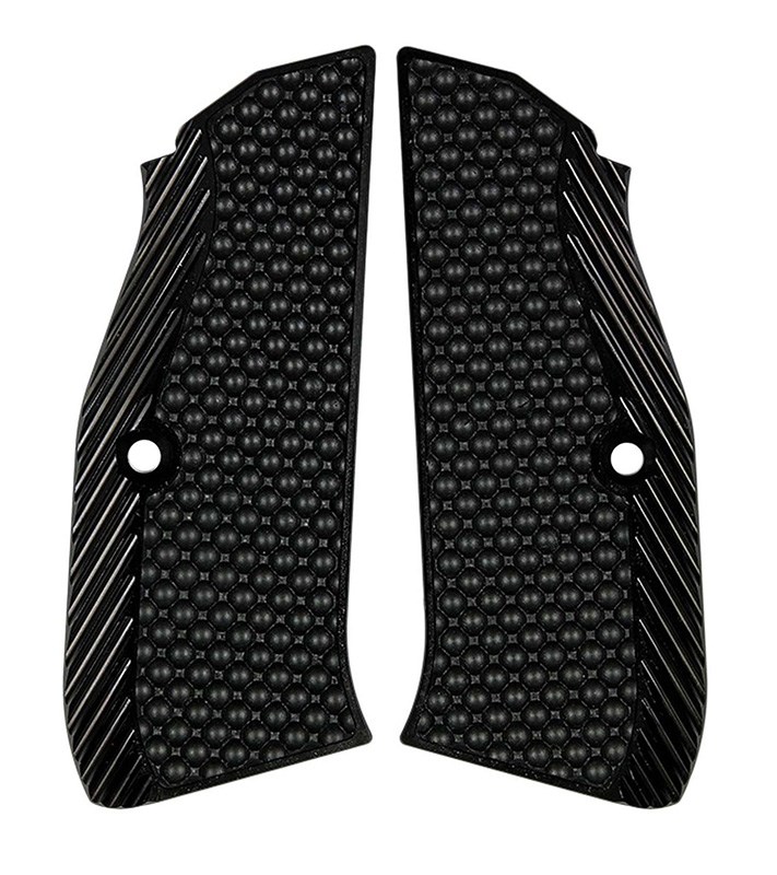 Kolvsidor LOK Grips Alu m. G10 Bogies insert, svart, för CZ SH2, långa
