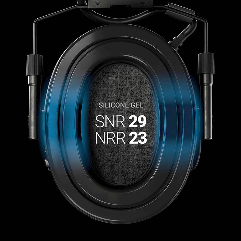 Hörselskydd Sordin Supreme X2 Black Leather Headband Gel