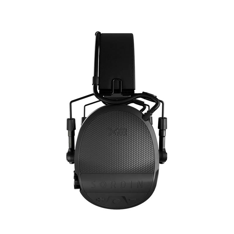 Hörselskydd Sordin Supreme X2 Black Leather Headband Gel