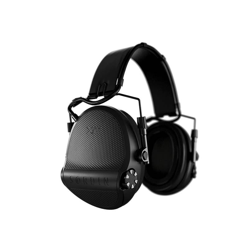 Hörselskydd Sordin Supreme X2 Black Leather Headband Gel
