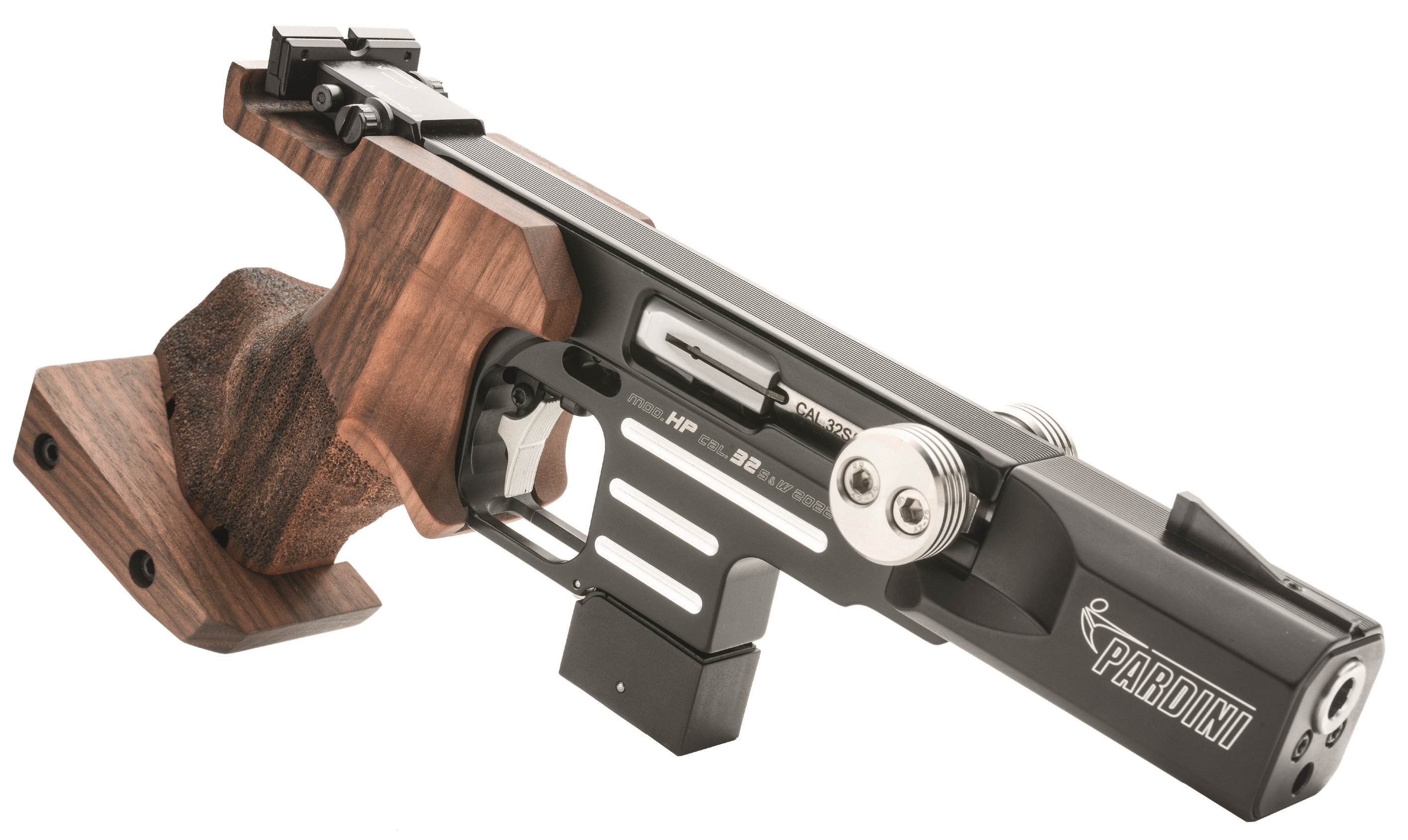 Pistol Pardini HP .32 S&W Long, tävlingspistol för t.ex. fältskytte, vapengrupp B, milsnabb B, internationell grovpistol