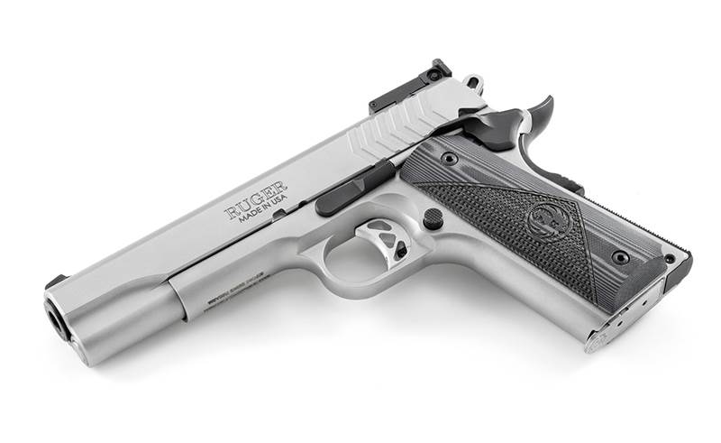 Ruger SR1911, klassisk pistol med ställbart sikte, 9 mm, vänster sida