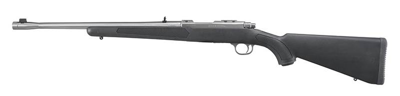 Gevär Ruger modell 77/44 kaliber .44 Magnum, gängad pipa, från sidan