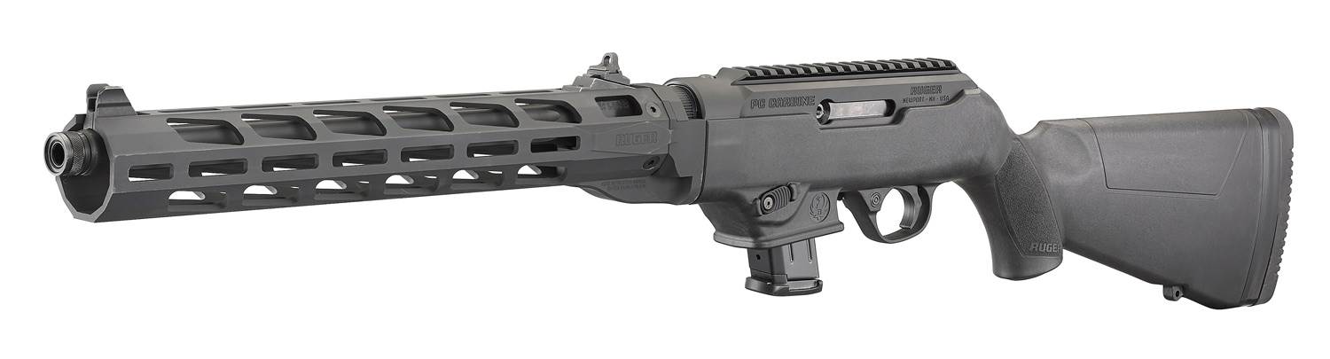 Gevär Ruger PC Carbine, 9 mm, fluted barrel, gänga ½"-28, 16,1" pipa