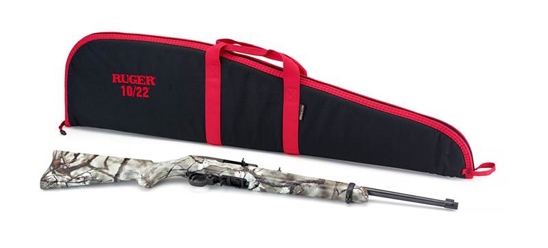 Gevär Ruger 10/22 Carbine .22 LR, blånerad G.W. Camo Rockst. synthetic med gevärsfodral
