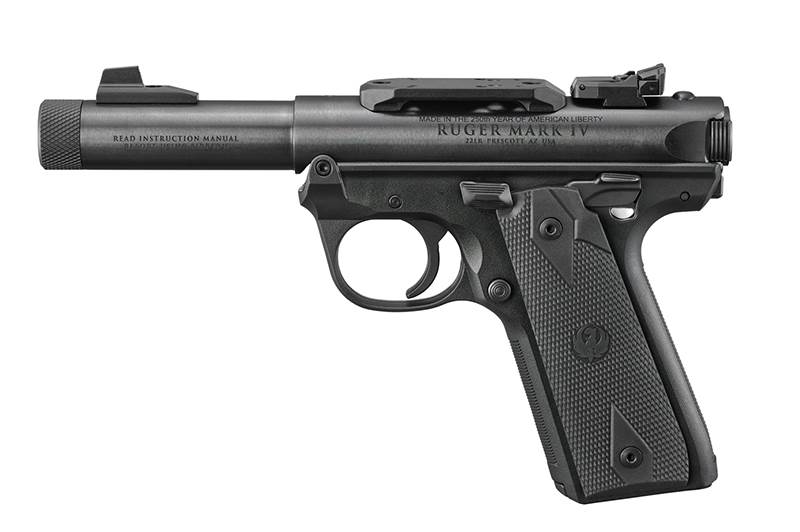 Pistol Ruger MKIV 22/45 America's 250th Anniversary edition från vänster sida