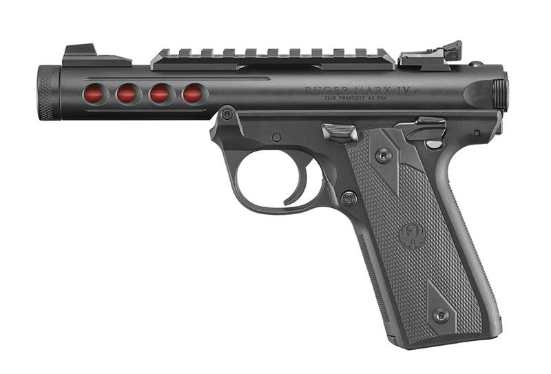 Pistol Ruger MKIV 22/45 Lite Black Anodized .22LR vänster sida