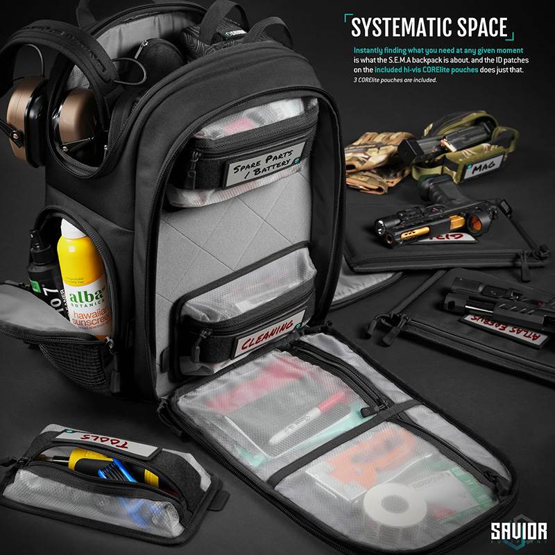 Ryggsäck Savior Equipment Compact SEMA Pistol Backpack Svart