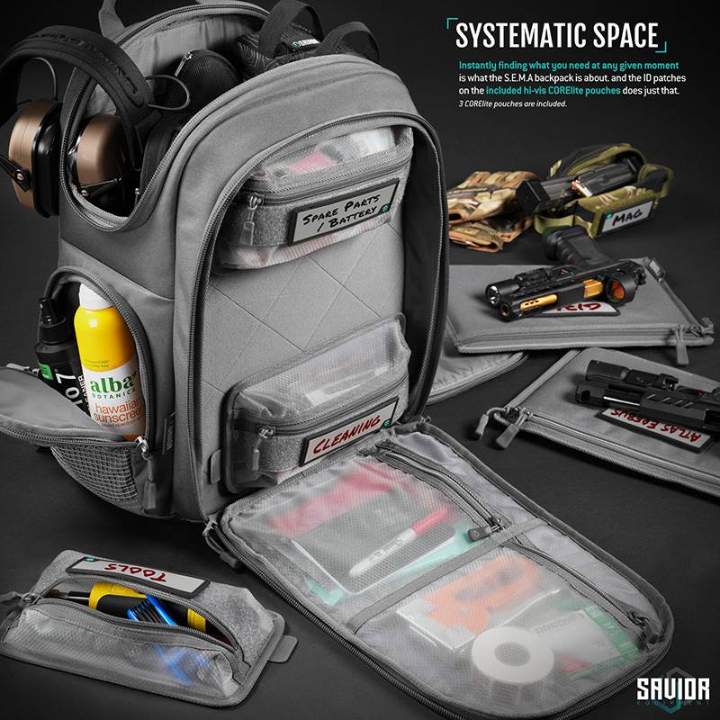 Ryggsäck Savior Equipment Compact SEMA Pistol Backpack Grå
