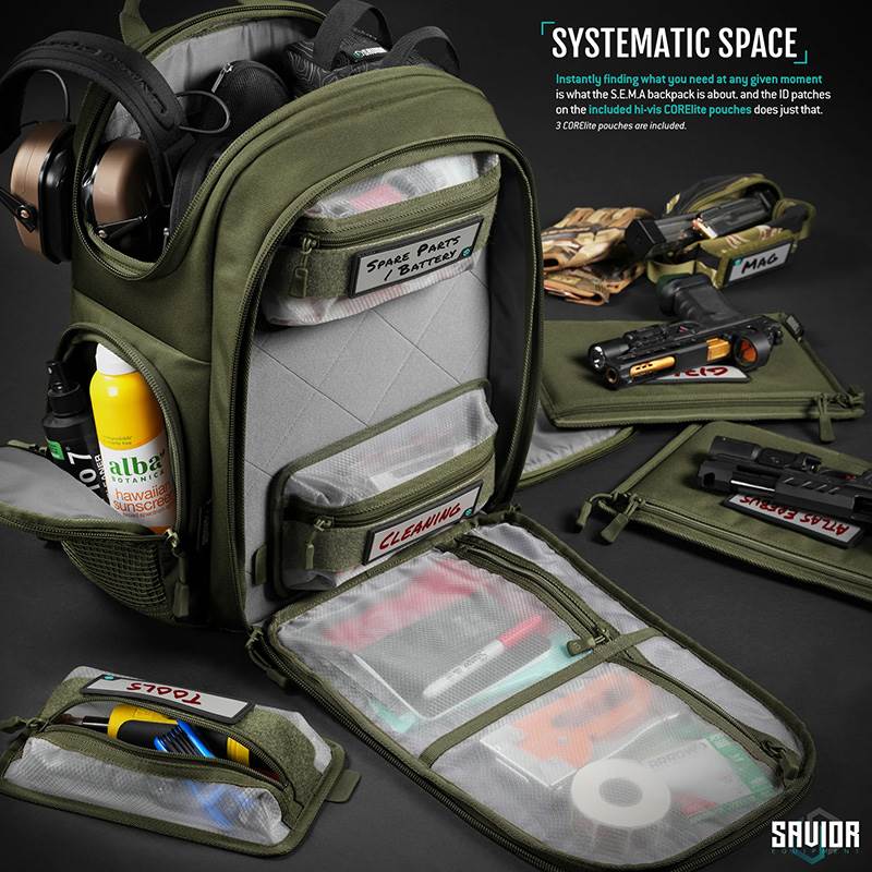 Ryggsäck Savior Equipment Compact SEMA Pistol Backpack Grön