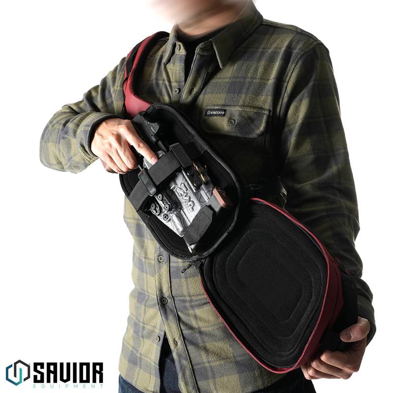 Väska Savior Equipment Obscura CCW Sling Bag 5L Medium Röd