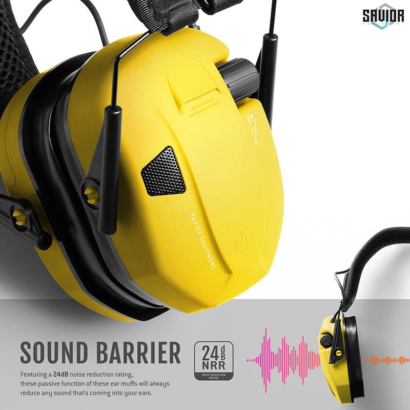 Hörselskydd Savior Equipment APOLLO Electronic Ear Protection Gul