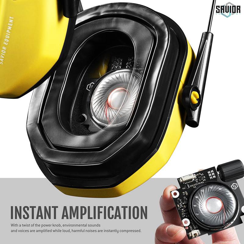 Hörselskydd Savior Equipment APOLLO Electronic Ear Protection Gul