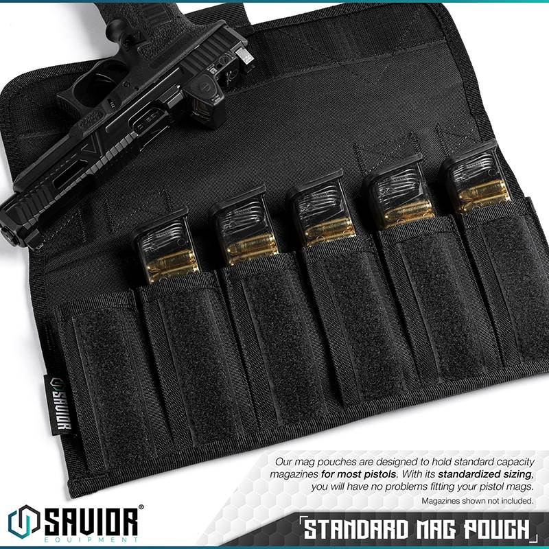 Väska Savior Equipment Pistol Mag Pouch w/ Sling Svart