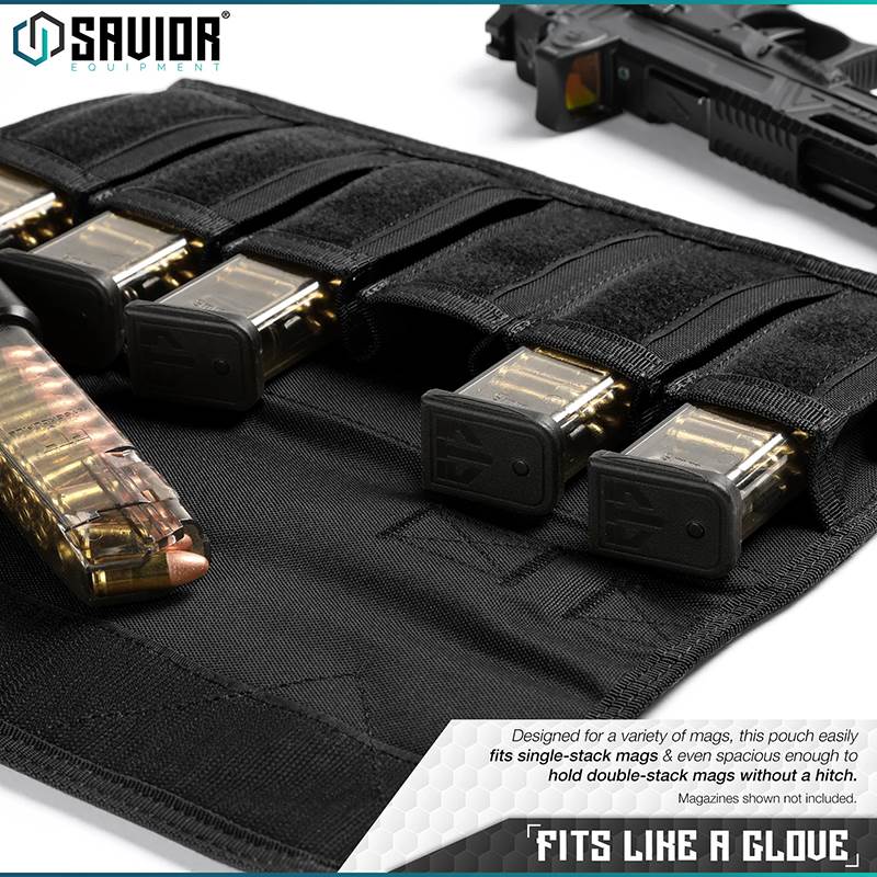 Väska Savior Equipment Pistol Mag Pouch w/ Sling Svart