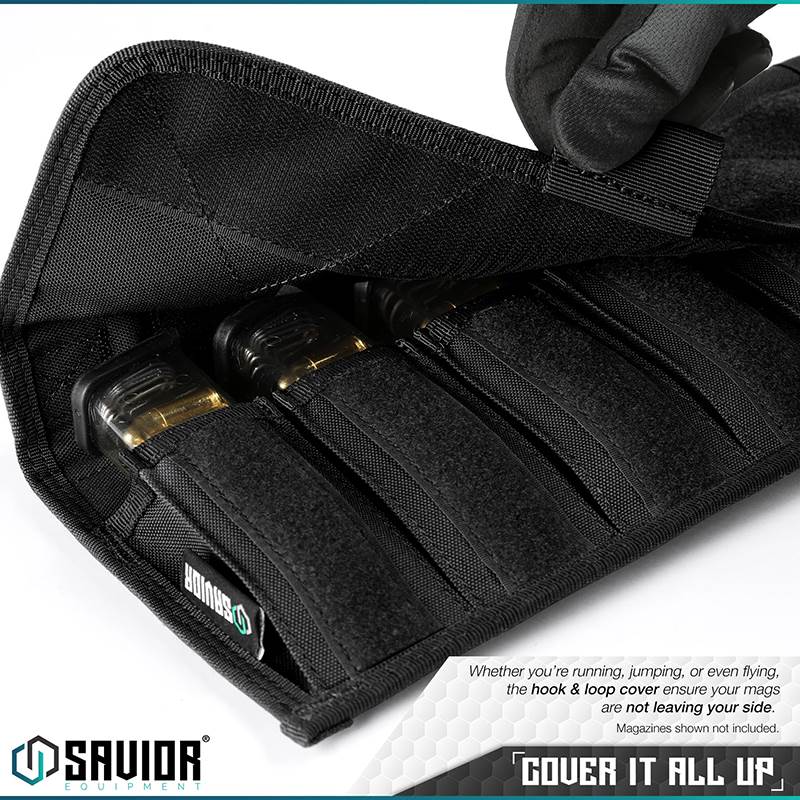 Väska Savior Equipment Pistol Mag Pouch w/ Sling Svart