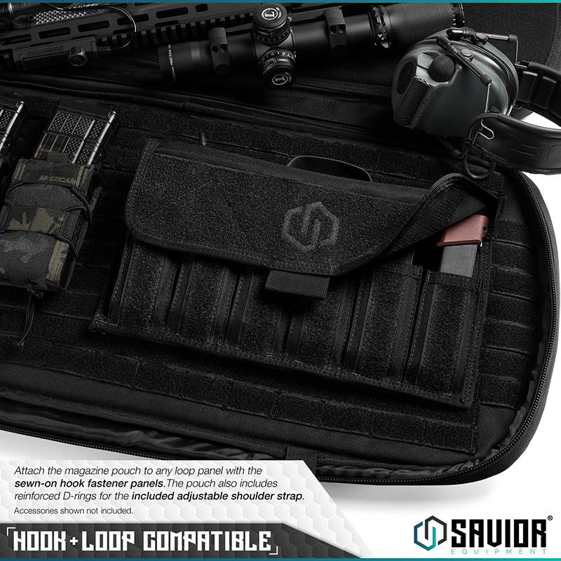 Väska Savior Equipment Pistol Mag Pouch w/ Sling Svart
