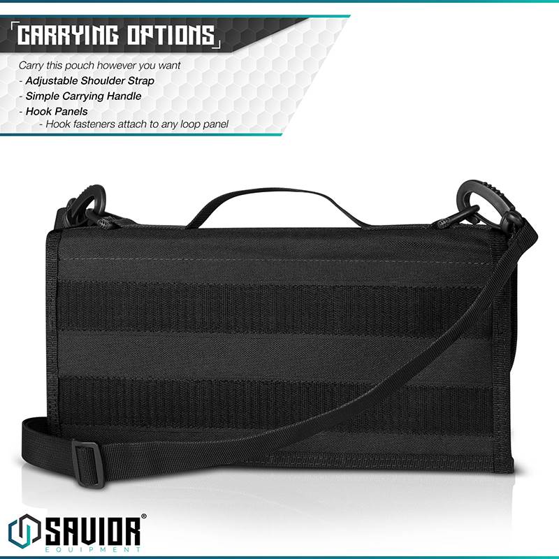 Väska Savior Equipment Pistol Mag Pouch w/ Sling Svart