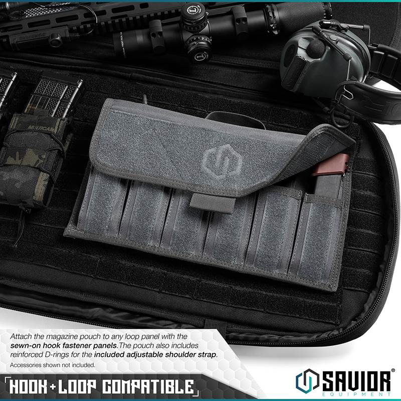 Väska Savior Equipment Pistol Mag Pouch w/ Sling Grå