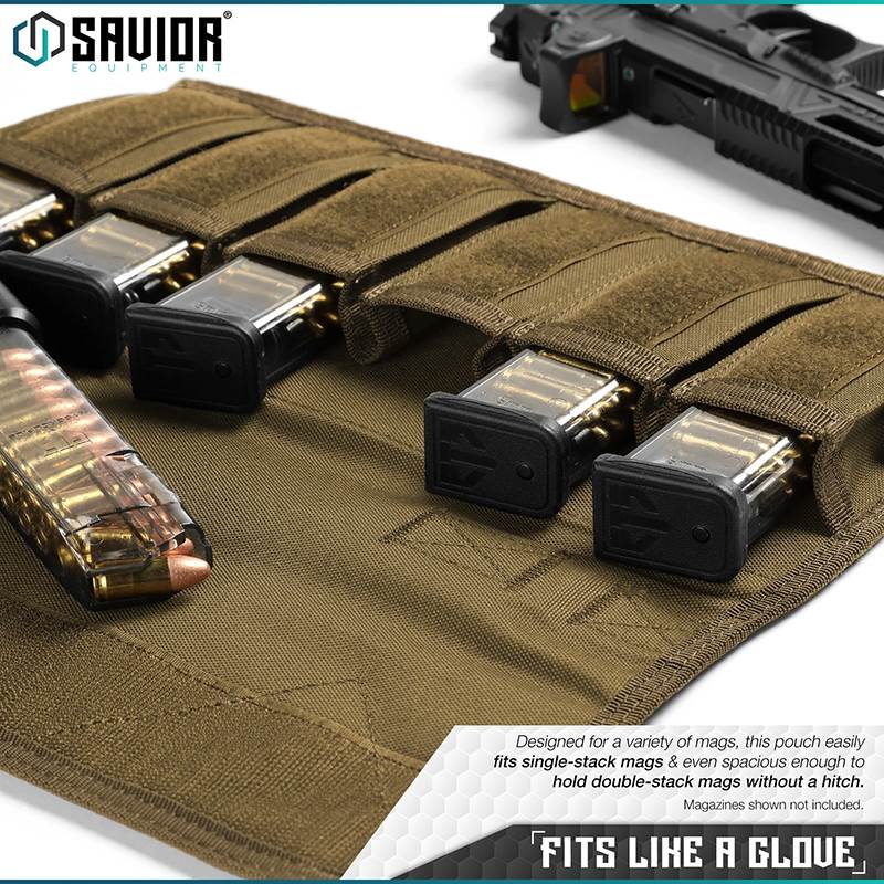 Väska Savior Equipment Pistol Mag Pouch w/ Sling Brun