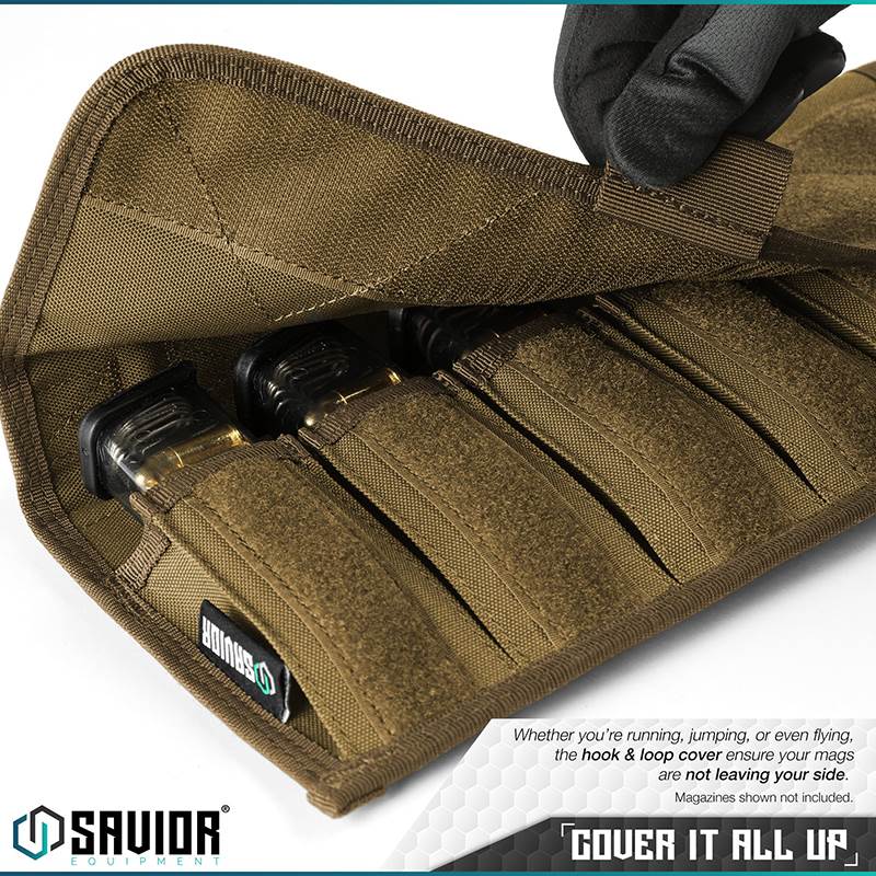 Väska Savior Equipment Pistol Mag Pouch w/ Sling Brun