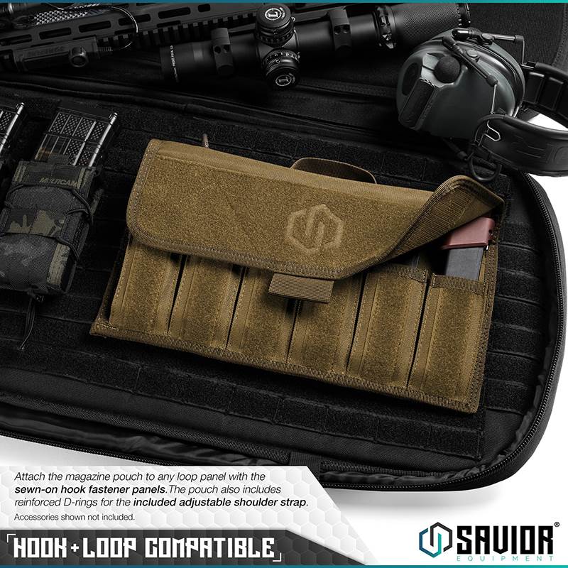 Väska Savior Equipment Pistol Mag Pouch w/ Sling Brun