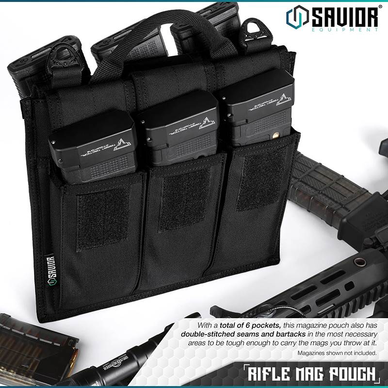 Väska Savior Equipment Rifle Mag Pouch w/ Sling Svart