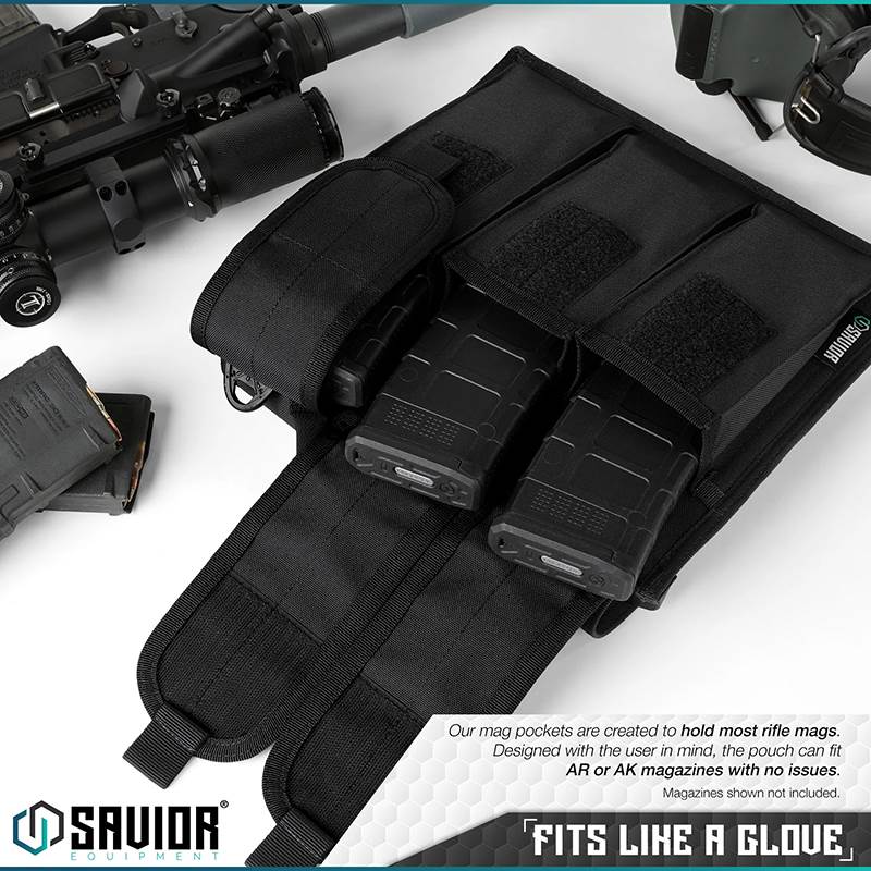 Väska Savior Equipment Rifle Mag Pouch w/ Sling Svart