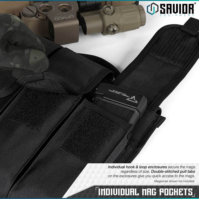 Väska Savior Equipment Rifle Mag Pouch w/ Sling Svart