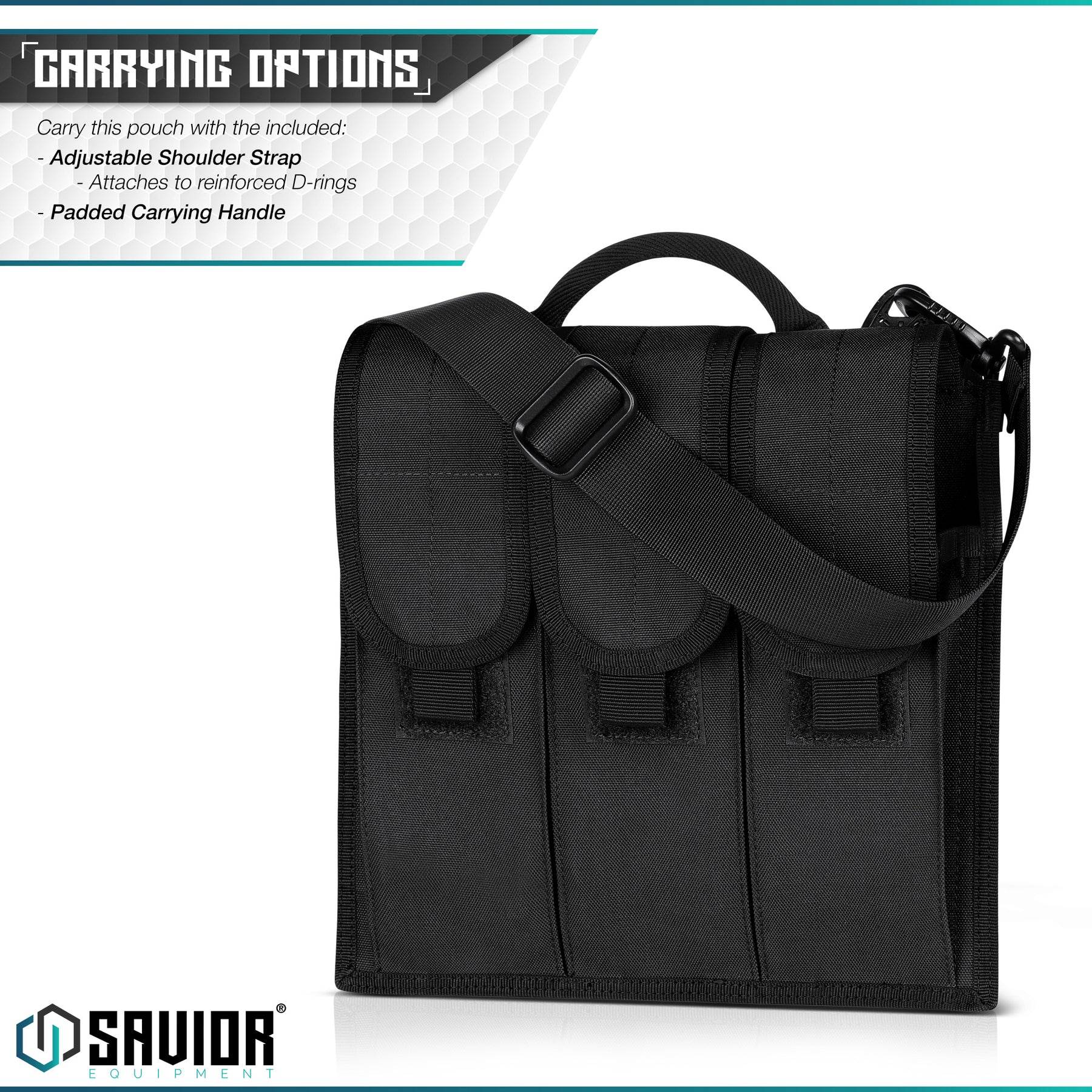 Väska Savior Equipment Rifle Mag Pouch w/ Sling Svart