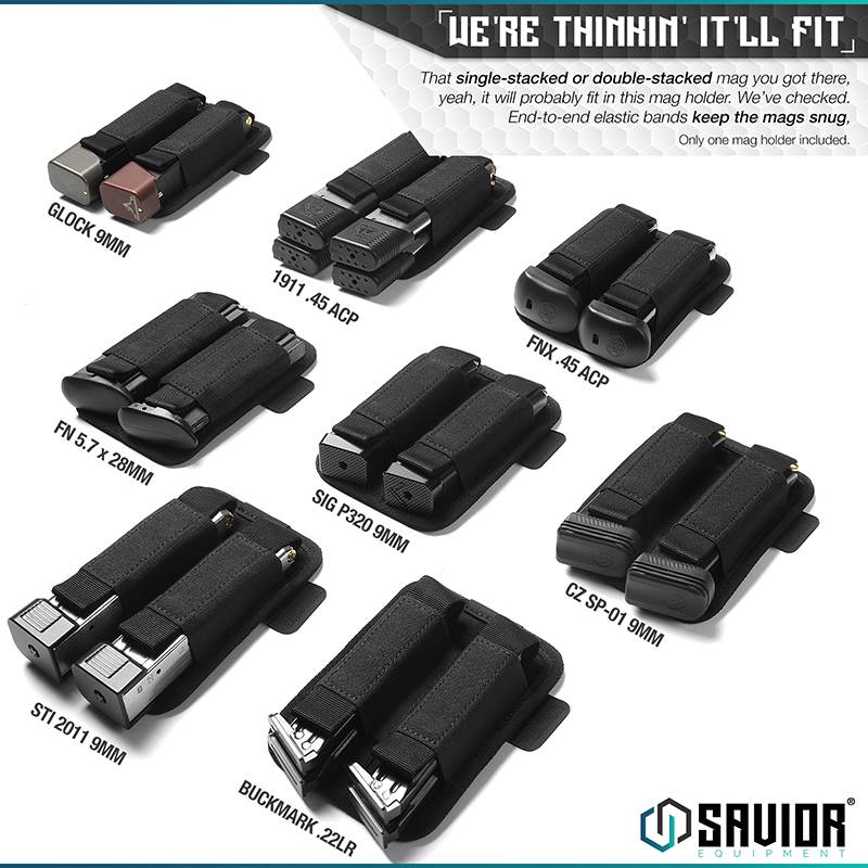 Magasinhållare Savior Equipment Double Mag Holder Svart