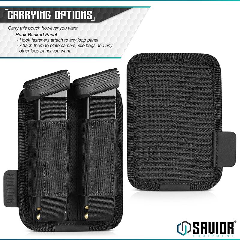 Magasinhållare Savior Equipment Double Mag Holder Svart