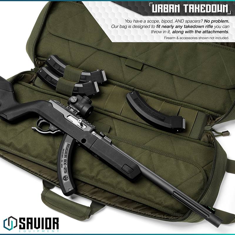 Väska Savior Equipment Urban Takedown Rifle Case Grön