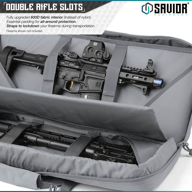 "Väska Savior Equipment American Classic 32"" Double Rifle Case Grå"
