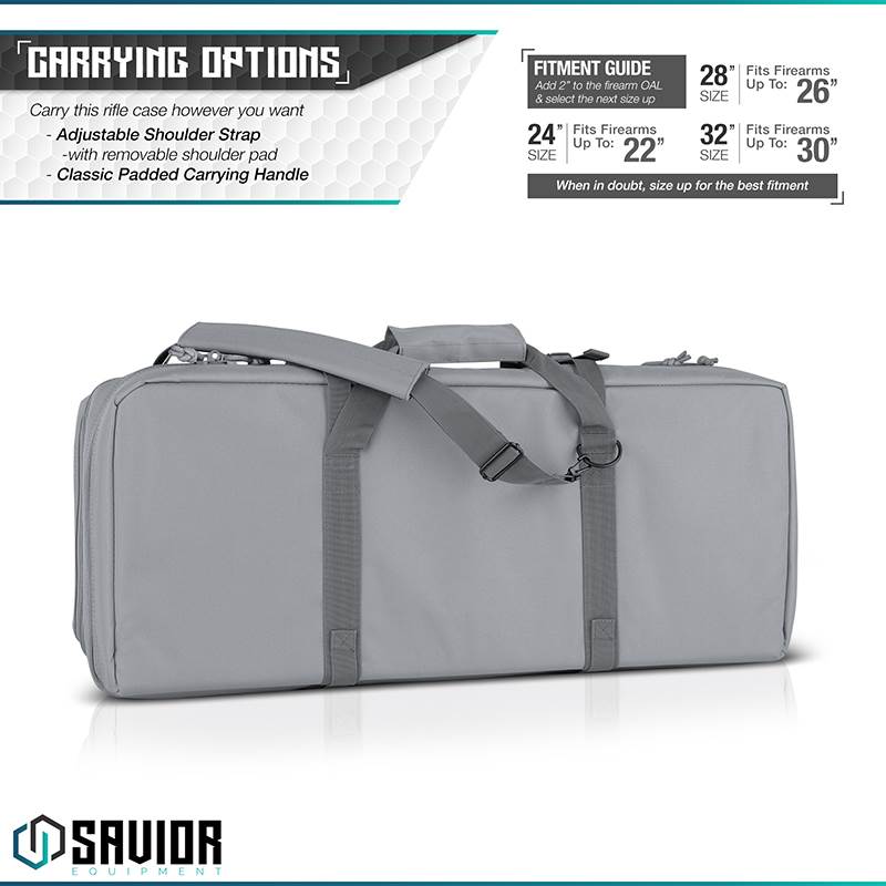 "Väska Savior Equipment American Classic 32"" Double Rifle Case Grå"