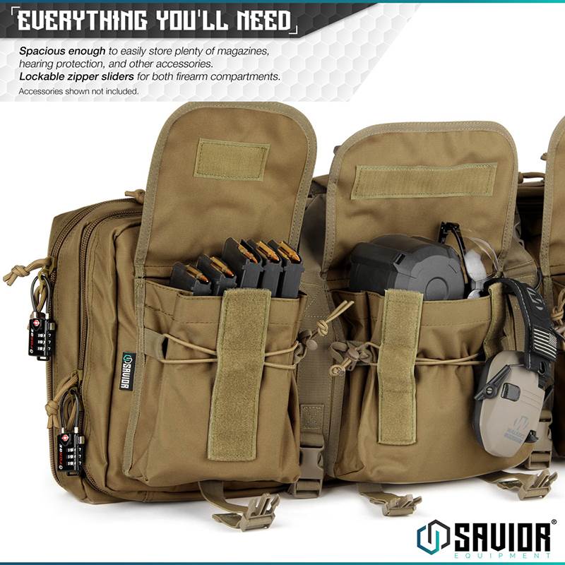 "Väska Savior Equipment American Classic 32"" Double Rifle Case Brun"