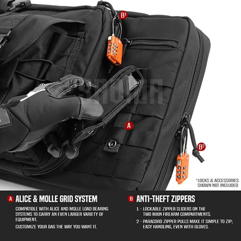 "Väska Savior Equipment American Classic 36"" Double Rifle Case Svart"