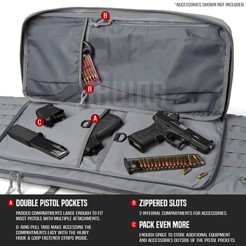 "Väska Savior Equipment American Classic 42"" Double Rifle Case Grå"