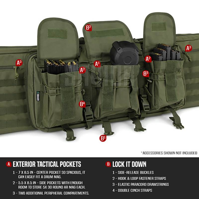 "Väska Savior Equipment American Classic 42"" Double Rifle Case Grön"
